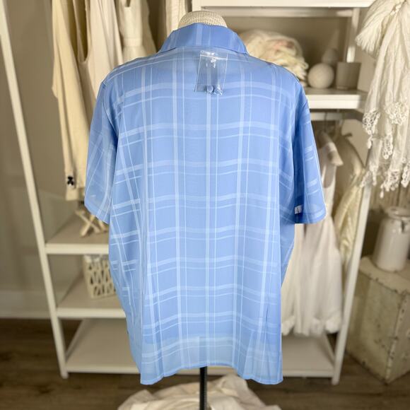 Liz Baker Women's Size 24W Blue Short Sleeve Button Up Blouse & Shell Set #3539 - Picture 4 of 8